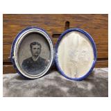 Edwardian oval portrait of a gentleman housed in
