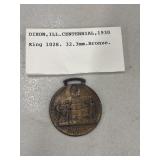 Dixon,ILL. Centennial, 1930 King 1028. 32.3mm.