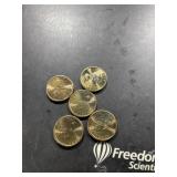 Set of 5 United States Sacagawea one-dollar