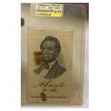 Antique Abraham Lincoln tobacco silk,