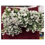 3pc. Artificial hanging plants  white morning