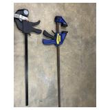 2 pc. IRWIN QuICK GRIP one handed bar clamp.