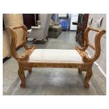 Bouclï¿½ French scroll-arm bench