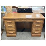 Solid Oak Executive Office Desk