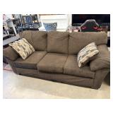 Brown Corduroy 3-Seater Sofa