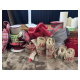 2 Small Tubs Full Of Miscellaneous Ribbons.