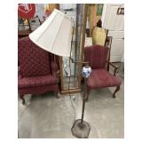 Vintage floor lamp with blue and white center