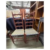 2 Vintage Ladder-back Chairs