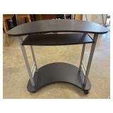 Curved Black computer desk