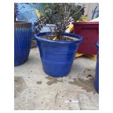 Blue ceramic-look planter from Style Selections