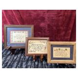 3pc Framed wall art bundle.