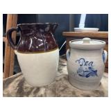 Rowe Pottery Works stoneware salt-glaze crock