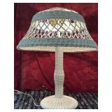 Vintage wicker table lamp