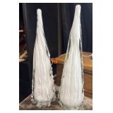 Vintage Murano Italian glass Christmas trees