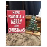 Handmade wooden Christmas decorations