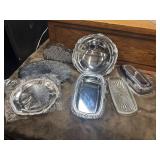Vintage silver plated serving items