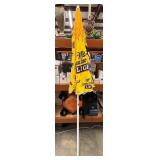 Large Miller umbrella. Yellow, blue, red, white.