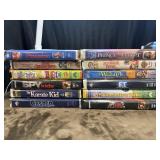 12 VHS movies.