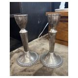 2 Sterling silver, vintage Candle Holders.