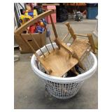 2 Child Size Wooden Rockers And Misc Cords