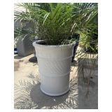 Allen + Roth White resin planter.