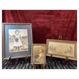 3 Framed Vintage Art Work.