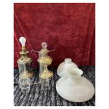 Bundle includes : antique brass kerosene oil