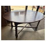 Antique oak table barley twist legs