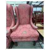 Vintage Queen Anne style high-back wing chair