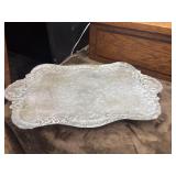 Hello Honey decorative distressed gray metal tray