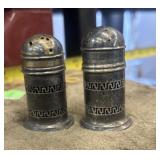 Set of  sterling silver salt and pepper Shakers.