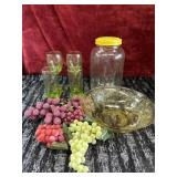 Bundle of glass items and more