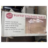 Buffet folding table.
