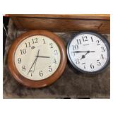 2 wall clocks. LA Crosse Technology and Sharp