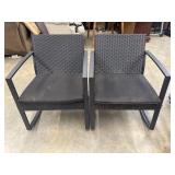 Lofka 2 Black Patio Rocker Chairs with Cushions