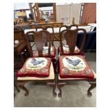 4 vintage Hickory Chair solid mahogany chairs.
