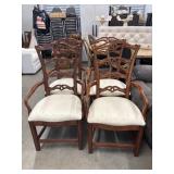 4 mahogany Chippendale-style dining chairs