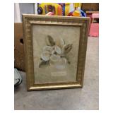 Framed Cheri Blum "Magnolia on Cracked Linen"