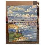 "Fishing for Dinner Down from the Spillway"