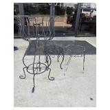 3 Black Wrought Iron Plant Stands