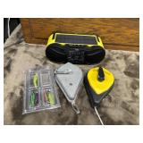 Wayl Buzz4000 emergency radio,chalk lines and lure