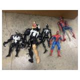 Marvel action figures Spiderman and Venom