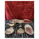 7 pc. Newport Silverplated serving items.