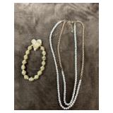 Layered Talbots necklace and stretch bracelet