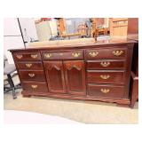 Vintage Cherry Dresser with Central Cabinet of