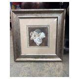 Framed print of white Magnolias.