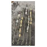 5 Decorative Earth-tone Beaded necklaces