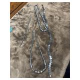Vintage black hematite necklace bundle