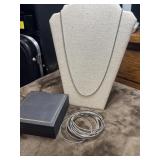 Curb link Necklace chain and bangles.