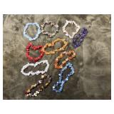 Gemstone chip bracelets